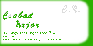 csobad major business card